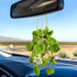 Crochet Hanging Plant for Car Cute Crochet Hanging Basket Flower Ornament Accessories Rearview Mirrior Handmade Knitted Lovers Gifts (Pink Petal)...