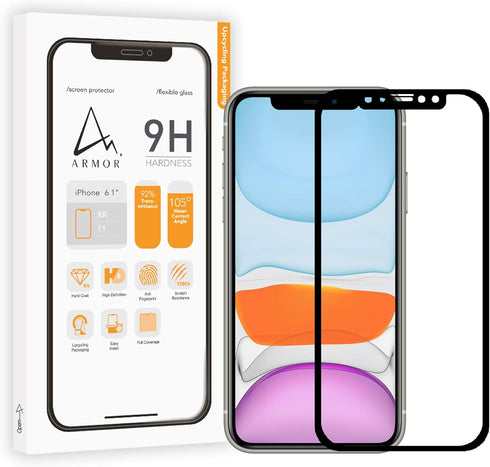 ARMOR Flexible Glass 2.5D Full Coverage Screen Protector for iPhone 11 / XR, 9H with HD......