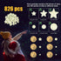 Realistic Tiny 3D Domed Glow in The Dark Stars, 826pcs Glow Dots and Stars, Adhesive Glow Stars for Kids Bedroom,Luminous Stars Stickers Create a ...