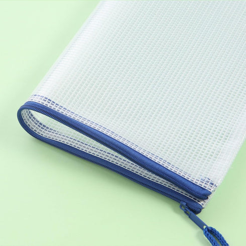 zipper pouch bag Plastic envelope,mesh zipper pouch bags waterproof folder A4 size folder signature pocket, can hold pens, books, documents pencil...
