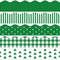 65 Feet St. Patrick's Day Bulletin Board Borders Clover Spot Stripe Plaid Rolled Border Scalloped Border 5 Styles 60 Pieces Bulletin Board Sticker...