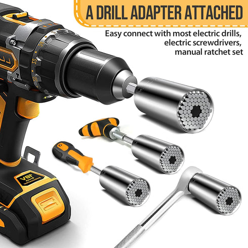Super Universal Socket Tools Gifts for Men Stocking Stuffers for Men Mens Gifts for Christmas Gifts Idea Cool Stuff Gadgets for Men Grip Socket Se...