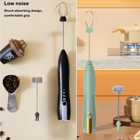 Mr Vision Rechargeable Electric Powerful Milk Frother Handheld Foam Maker for Lattes - Whisk Drink Mixer for Coffee, Mini Foamier for Cappuccino, ...