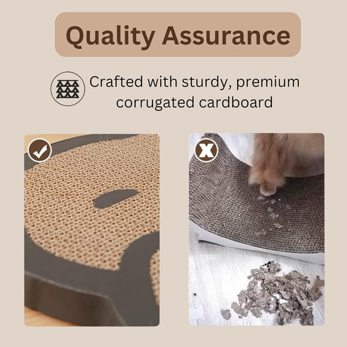 Cardboard Cat Scratcher, Cat Scratching Board for Indoor Cats, Floor or Wall Mounted Vertical Scratcher, Cute Durable Cat Scratcher, Ideal for Cat...