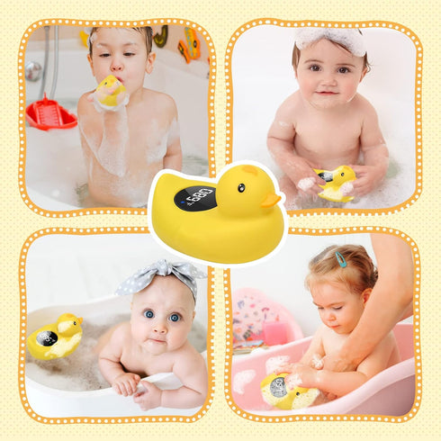 Duck Bath Thermometer Mamtopia Upgrade Baby Bath Water Temperature Warning Thermometers Bathroom Safety Auto ON/Off Bathtub Thermometer Floating T...