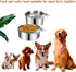 2 PCS Stainless Steel Pet Bowls Anti-Spill Metal Feeder Food and Water Feeding Bowl, Hanging Pet Cage Crate Bowl for Puppy Kennel Medium and Large...