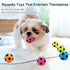 2'' Latex Squeaky Dog Soccer Ball Toys, Dog Football Ball for Puppy Small Medium Dogs, Vibrant Colors Soccer Chew Fetch Throw Ball 6 Pcs/Set...