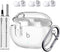Beats Studio Buds/Studio Buds Plus Case Cover Clear 2021/2023 with Key Fob and Earbud Cleaning Kit, Secure Lock Protective Case Cover for New Beat...