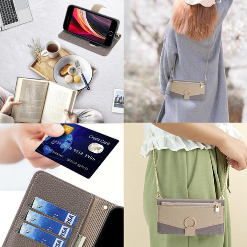 Asuwish Phone Case for iPhone 7/8/SE 2020/2022 and Mirror Flip Cover Ring Card Holder Crossbody Strap Cell iPhone7 iPhone8 7s 8s i SE2020 SE2022 2...