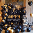 Black and Gold Balloon Garland Kit, 114Pcs Black and Gold Balloons, 4 Size Black Gold Latex Party Balloons for Birthday Decorations, New Years, We...