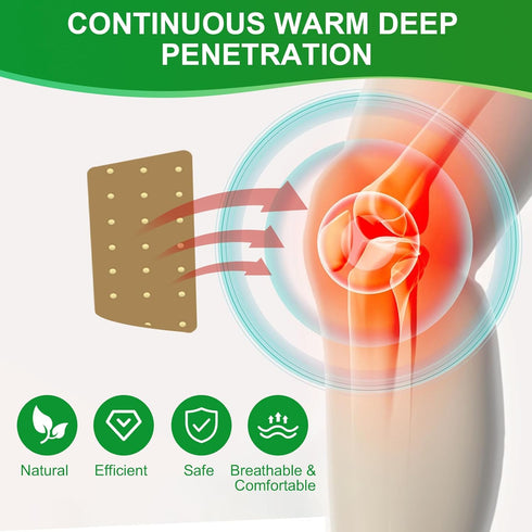 Heat Patches, 60 Count Warming Herbal Plaster Maximum Strength Joint Patches, 24 Hour Long Lasting Heating Joint Soreness Relieving Patch for Back...