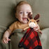 Moose Baby Lovey Security Blanket Unisex Baby Snuggly Buffalo Plaid Animal Face Soft Bedding Sleeping Plush Kids Newborn Nursery Baby Shower Blank...