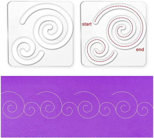 CRASPIRE 4PCS Acrylic Quilting Templates Love Lines Sewing Tools Kit Quilting Rulers DIY Sewing Tools Leather Cutting Stencils for Quilting Handwo...