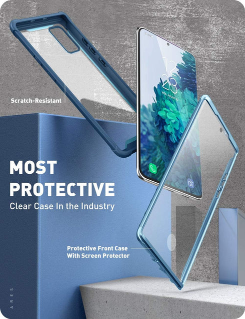 i-Blason Ares Series Designed for Samsung Galaxy S20 FE 5G/ 4G Case (2020 Release), Dual Layer Rugged Clear Bumper Case with Built-in Screen Prote...