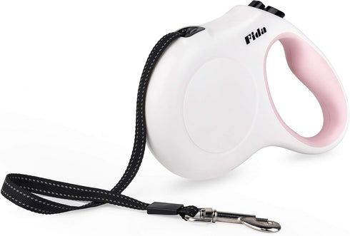 Fida Retractable Dog Leash, 16 ft Dog Walking Leash for Small Dogs up to 26lbs, Tangle Free, White...
