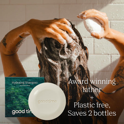 GOOD TIME Hydrating Shampoo Bar - Sustainably Crafted Hair Care, Plastic Free, Vegan, Natural Ingredients - Sulphate, Silicone and Paraben Free - ...