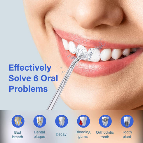 Water Flosser Cordless for Teeth, PONYFREE Mini Portable Oral Irrigator with 9 Pressure Modes, Teeth Cleaner Pick, Unique Pressure Stabilization T...