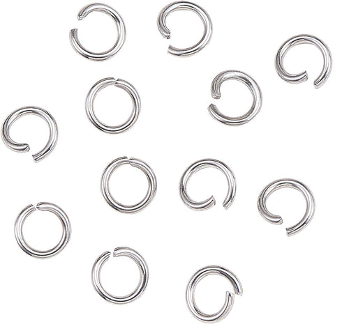DanLingJewelry 1000 pcs 304 Stainless Steel 19 Gauge Open Jump Rings 6mm for Jewelry Making Connectors Jewelry Finding Stainless Steel Color...