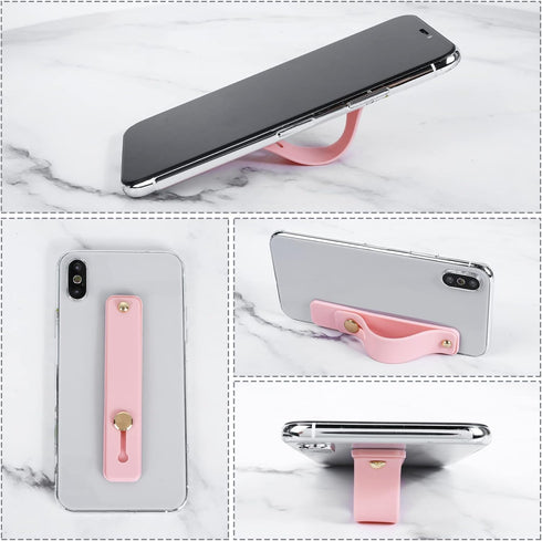 Cobee Phone Loop Finger Holder, 5pcs Phone Grip Straps Silicone Phone Finger Strap Finger Cell Phone Grip Universal Finger Kickstand for Most Smar...