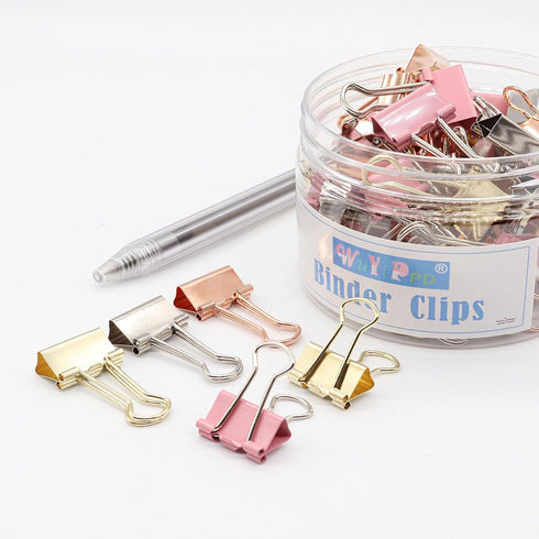 Multicolor Binder Clips, Small Binder Clips, 60Pack, 0.75 in, Small Clips, Paper Binder Clips, Binder Clips Small Size,Small Paper Clips, Office C...