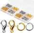 1640 Pcs Lobster Clasps and Open Jump Rings Set, 2 Colors 12mm Lobster Claw Clasps with 7 * 5mm Jump Rings, Lobster Clasps Jewelry Kit for DIY Jew...