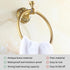 Towel Ring Antique Brass Hanger Hand Towel Holder for Bathroom Kitchen Accessories Wall Mounted,Pattern Carving Design...