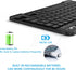 Ultra-Slim Small Bluetooth Keyboard, Portable Rechargeable External Cordless Wireless Keyboard for Android Tablet Cell Phone Samsung Smartphone iP...