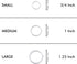 Flat Key Rings Key Chain Metal Split Ring 30pcs (Round 3/4 Inch, 1 Inch and 1.25 Inch Diameter), for Home Car Keys Organization, Nickel Plated Sil...