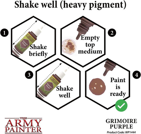 The Army Painter Grimoire Purple Warpaint - Acrylic Non-Toxic Heavily Pigmented Water Based Paint for Tabletop Roleplaying, Boardgames, and Wargam...