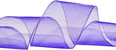 Morex Ribbon Wired 2-1/2-Inch Chiffon Ribbon with 20-Yard Spool, Purple...