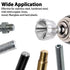Deburring External Chamfer Tool, HSS Hex Shank Remove Burr Tools with Carbide Blades, Deburring Tool for Metal Bolt in 1/8" to 3/4" (3~19mm) Diame...