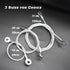 10 pcs 10 inch (25cm) 3mm Thickness Galvanized Steel Wire Cable Eyelets Ended Short Rope Lanyard Safety Tether Chain Lock with Vinyl Coated Cover ...