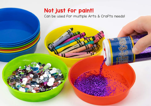 Hygloss Products 10 Plastic paint bowls, Assorted Colors...