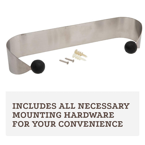Wood Grip Contemporary Paper Towel Holder - Cabinet & Wall Mountable | Stylish, Space-Saving Design in Satin Nickel | Versatile & Easy Install for...