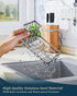 Consumest Sponge Holder for Kitchen Sink, Sink Caddy Kitchen Sink Organizer with Removable Drip Tray for Countertop Dish Soap Holder Dispenser Bru...