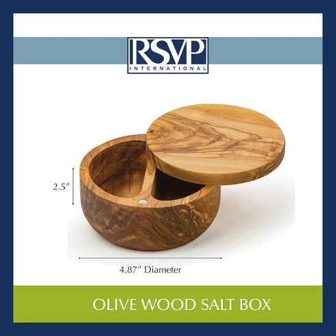 RSVP International Wood Salt Box, One Size...