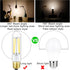 Leools E26 LED Bulb 8W Equal 75 Watt Light Bulbs Neutral White 4000K E26 Edison Bulb AC120V 900lm Dimmable 5 Inch T10 led Bulb Tubular for Rustic ...