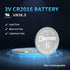 EEMB 10-Pack CR2016 Battery CR2016 3V Lithium Battery Button Coin 2016 Batteries ECR2016 DL2016 LM2016 for Watches, Calculators, Garage Door Opene...