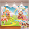 Qian Lollipop Backdrops Cartoon Candy Photo Rainbow Studio Props Booth Baby Birthday Party Photography Background Vinyl 5x3FT ly020...