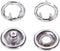 ONLYKXY 50 Sets 9.5mm/0.37inch Snap Buttons, Metal Ring Snaps, Snap Fasteners Kit, Hollow Prong Buckle (Silver)...