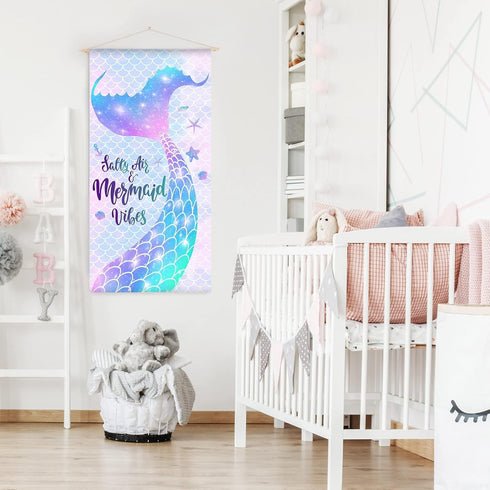 Bonsai Tree Mermaid Beach Towel, Mermaid Tail Cute Microfiber Bath Towel for Girls, Mermaid Scales Sand Free Quick Dry Womens Travel Towels for Yo...
