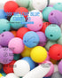 Blue Rabbit Co Silicone Beads for Keychain Making, Necklace, Bracelet, Medium Bulk Beads & Bead Assortments, Silicon Beads (12mm, 200PC, Original)...