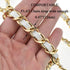 HAHIYO Metal Plus Synthetic Leather Purse Chain Strap Length 47.2 Inches Gold White for Shoulder Cross Body Sling Purse Handbag Clutch Replacement...