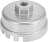 X AUTOHAUX Oil Filter Cap Wrench 14 Flutes 6 Slots 64.5mm Oil Filter Cap Removal Tool for Toyota Camry RAV4 Highlander 2.5L-5.7L Engine Silver Ton...