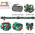 DOGWONG Christmas Holiday Dog Collar with Sailor Bowtie, Cute Cotton Dog Collar Green Santa Dog Collar Durable Soft Pet Dog Collar for Small Mediu...