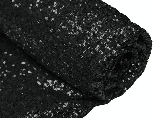 ShiDianYi 3 Feet 1 Yards-Sequin Fabric, by The Yard, Sequin Fabric, Tablecloth, Linen, for Xmas Decor (1 Yards 1PC Black)...