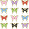 60 Pieces Rhinestones Colorful Butterfly Charm Alloy Enamel Pendants for DIY Mexican Bracelet Necklace Earring Jewelry Making Supplies...