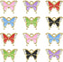 60 Pieces Rhinestones Colorful Butterfly Charm Alloy Enamel Pendants for DIY Mexican Bracelet Necklace Earring Jewelry Making Supplies...