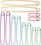 12 PCs Cable Stitch Holder for Knitting 6 Size Colorful Aluminum Yarn Stitches Holder Set Locking Knitting Needle Knitting Stitch Holders 6cm/9cm/...