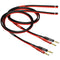 CESS-225-3f Banana Plug Adapter Connector to Bare Wire Open End Audio Cable DIY for Speakers & Amplifier, 2-Channel, 14 Gauge (3 Feet)...